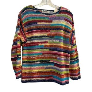Flapdoodles Kids Rainbow Striped Sweater Size 10 Multicolor Pullover